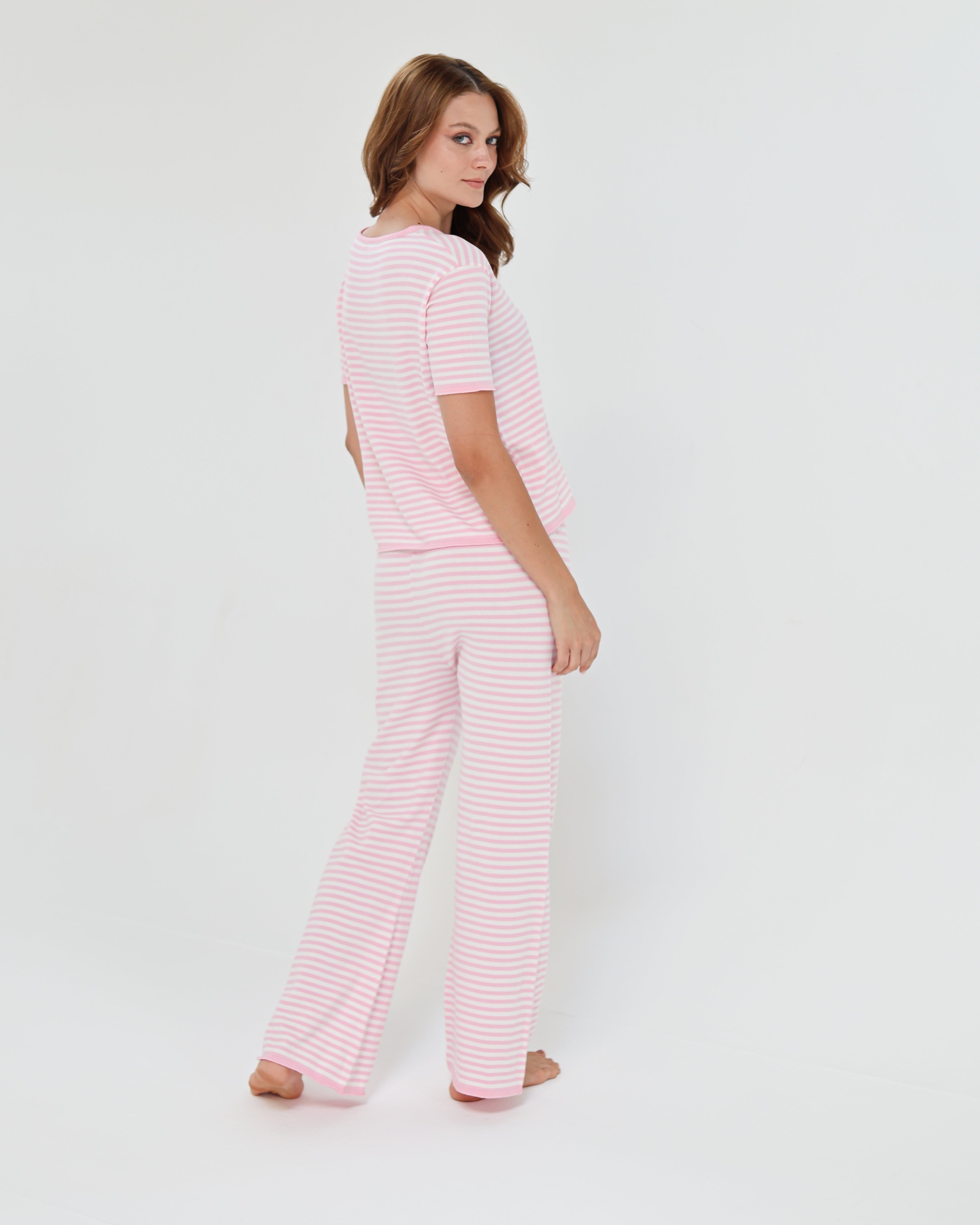 Candy Stripe pijama - Pink