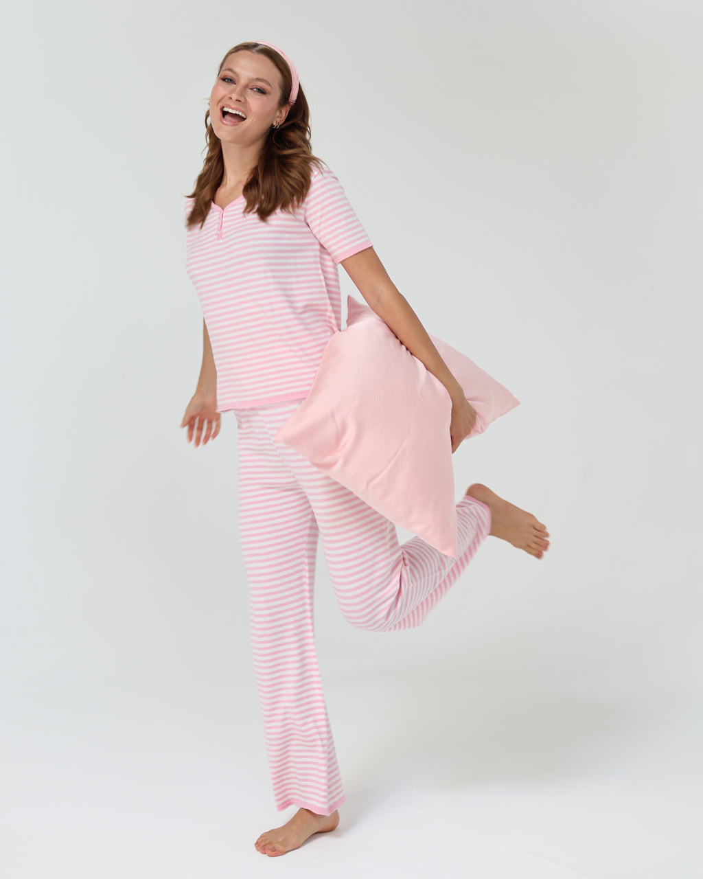 Candy Stripe pijama - Pink