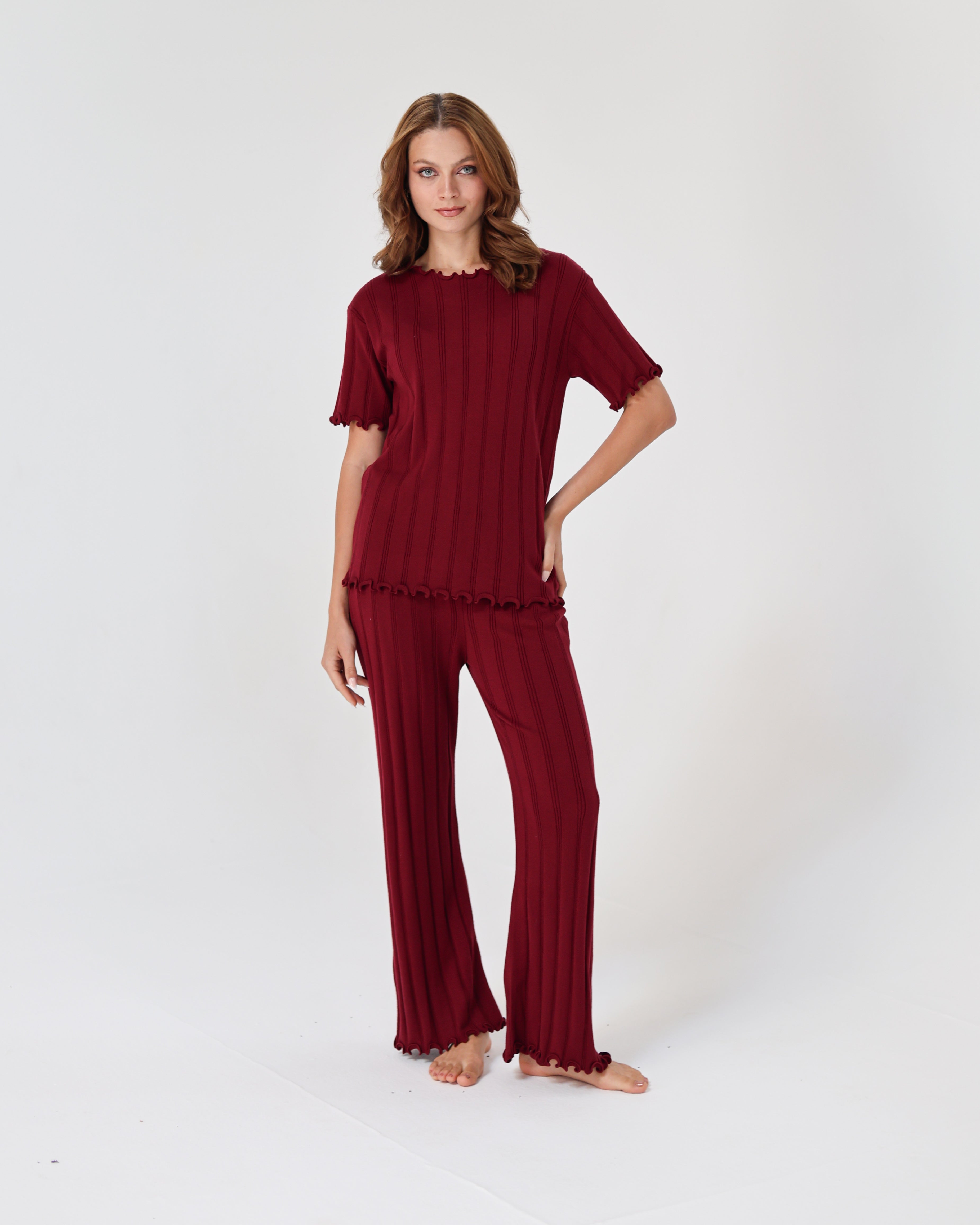 Lazy Girl Pijama - Burgundy