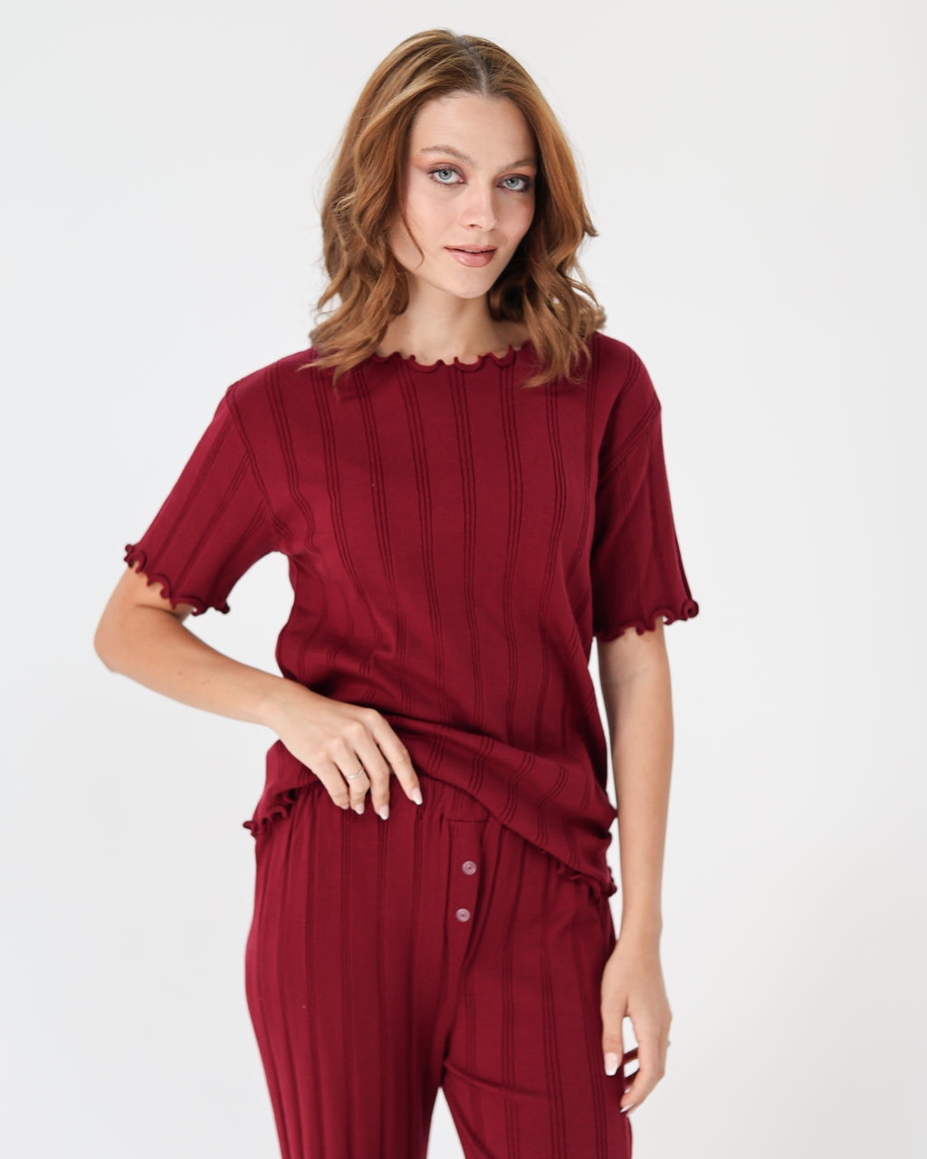 Lazy Girl Pijama - Burgundy